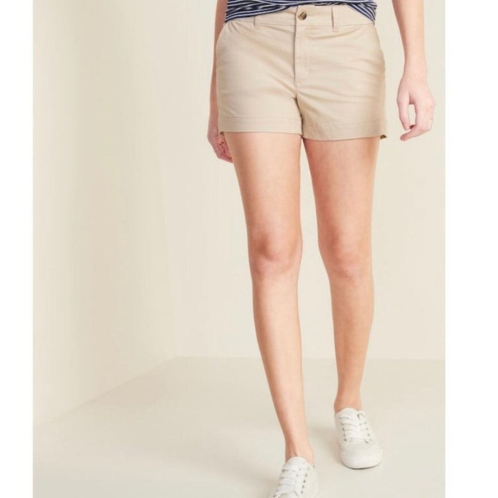 Old Navy Khaki Mid Rise Shorts